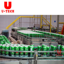 U Tech completely automatic beverage cold tea carbonated soft soda CO2 juice drink beer can filling and seaming machine